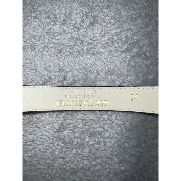 BERGDORF GOODMAN Phyton Snakeskin Covered Buckle Slim Belt - Picture 8 of 10